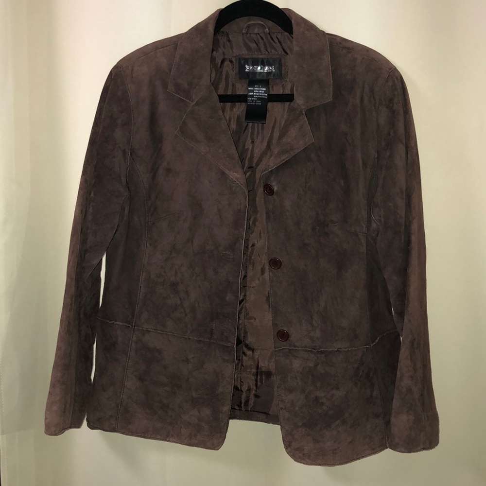100% Leather Brandon Thomas Chocolate Jacket. Sz L